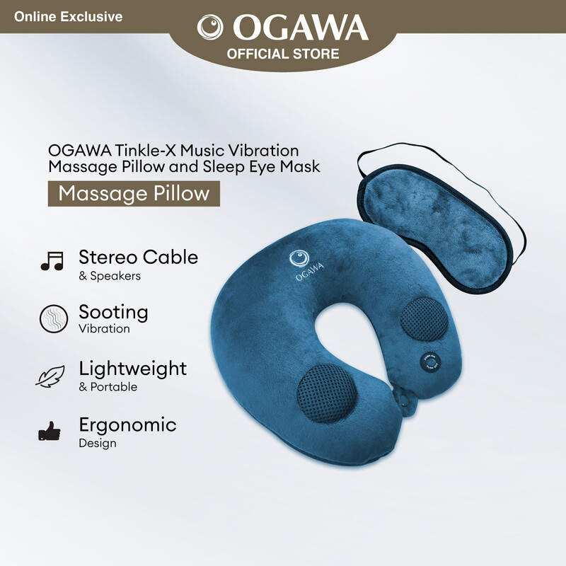 OGAWA Tinkle X Music Vibration Massage Pillow and Sleep Eye
